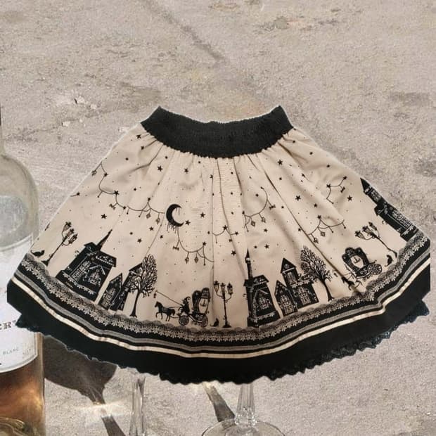 엑시즈팜 포에티크라인 로리타 빈티지 스커트