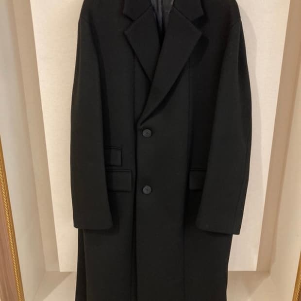 우영미 20fw 로브코트 블랙