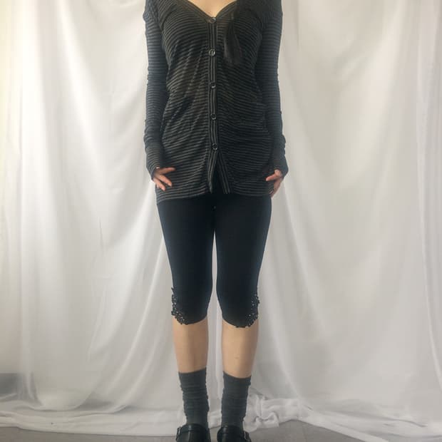 Stripe pattern cardigan