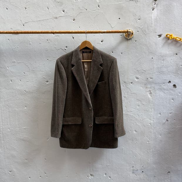 80s 브룩스브라더스 카멜헤어 트위드자켓