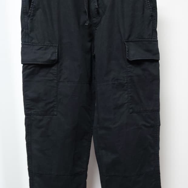 유니클로 블랙 면 카고 팬츠 M
