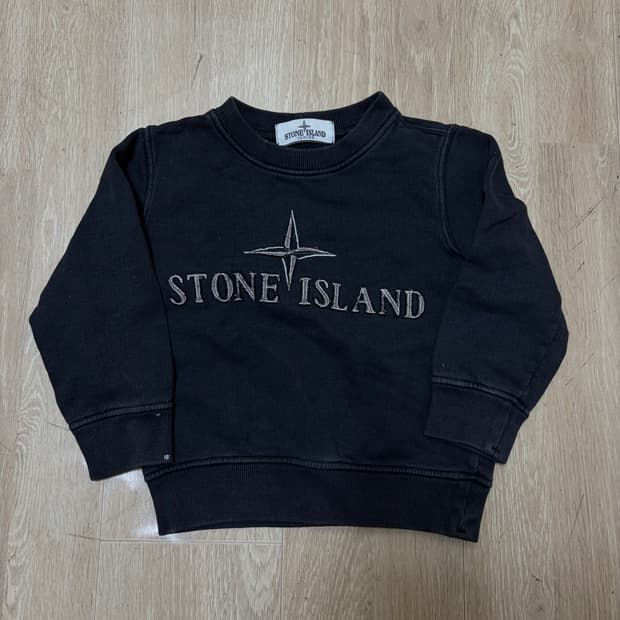 스톤아일랜드 키즈 빅로고 맨투맨 2세