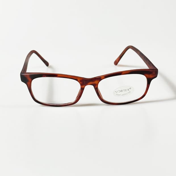 VORTEX 맷 토터스쉘 스퀘어 뿔테 프레임 빈티지 안경