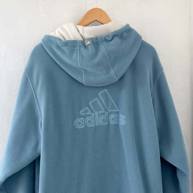 아디다스 올드스쿨 빅로고 후리스 자켓
