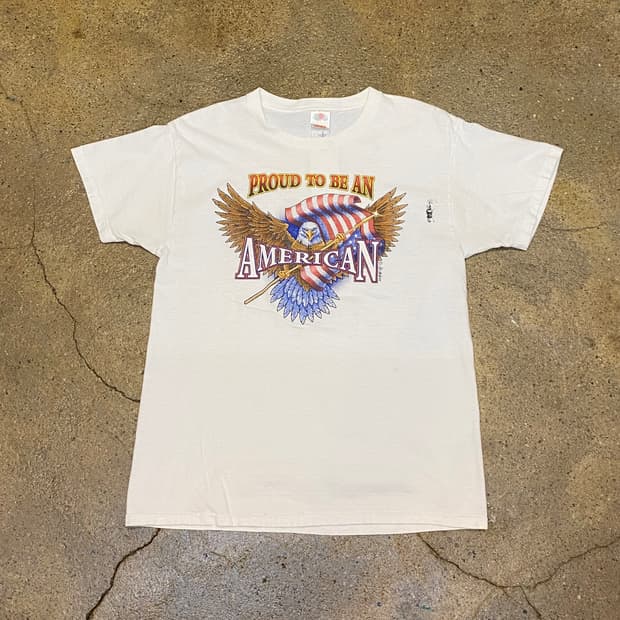 미국 빈티지 프루트오브더룸 아메리칸 독수리 반팔티