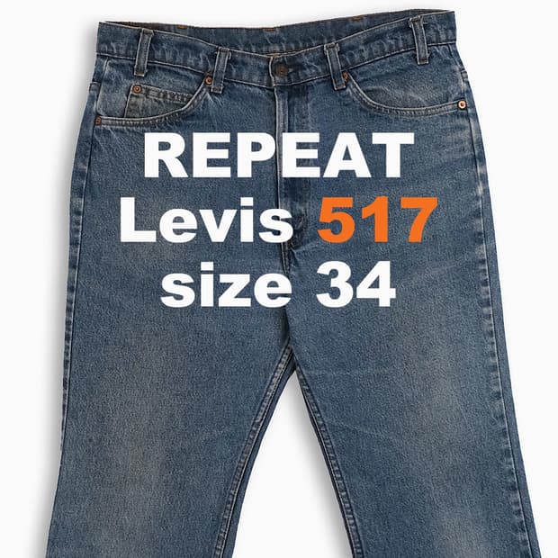 리바이스 517 오렌지탭 중청 80s USA 34인치 OR51736223