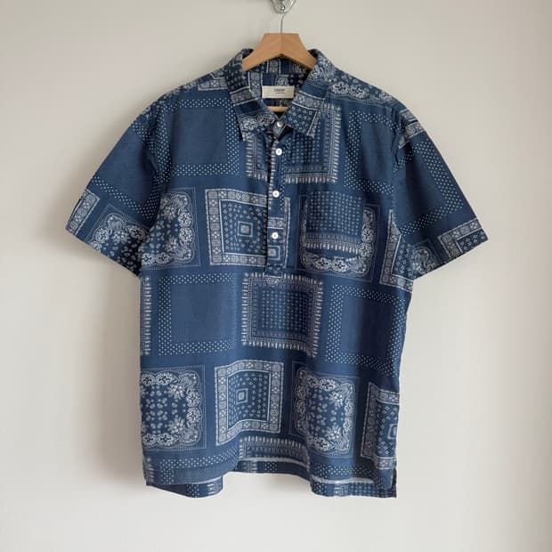 크립(CREEP by hiroshi awai) 단다나 하프버튼 반팔 셔츠