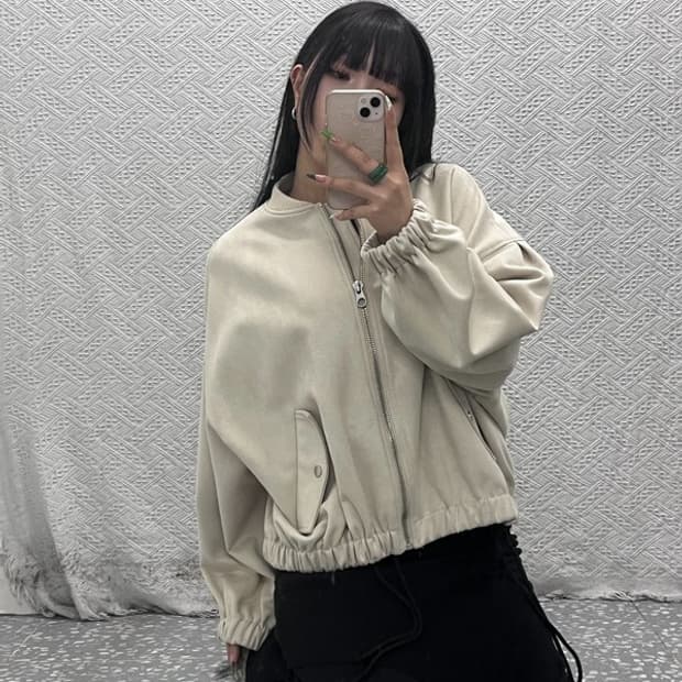 자라 ZARA 모던시크 스웨이드 오버핏 가오리핏 자켓 L C09202