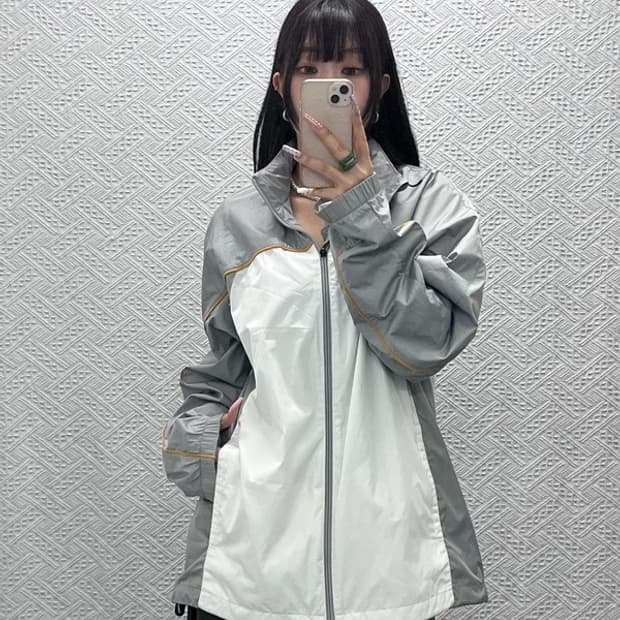 나이키 올드스쿨 레트로 빈티지 배색 바람막이 자켓 XL C13413
