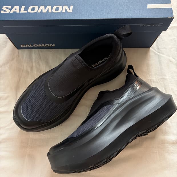 살로몬 x 꼼데가르송 슬립온 플랫폼 블랙 CDG x SALOMON