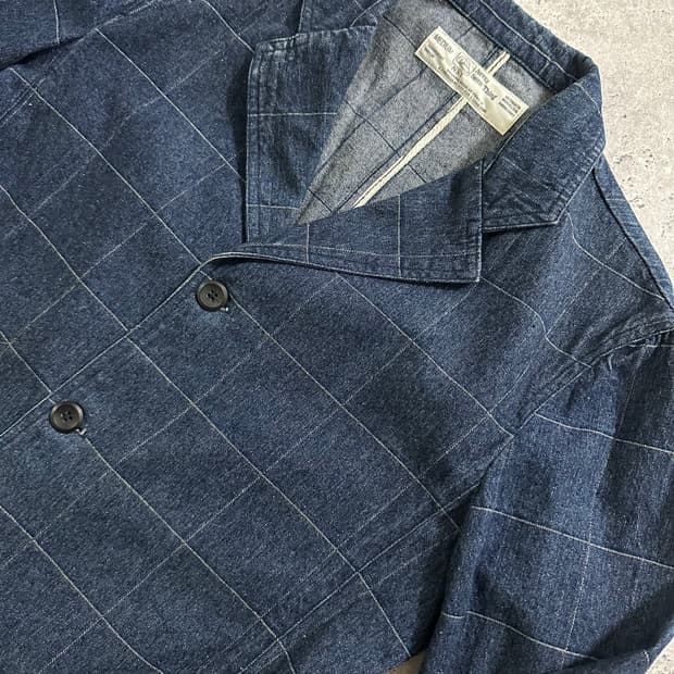 [00s] Never Seen Thing 윈도우페인 데님블레이저 /038