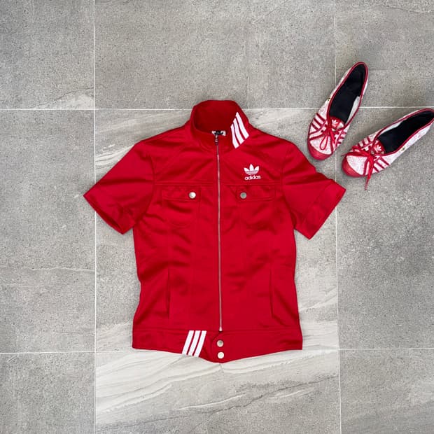 Adidas 90’s firebird track half jersey