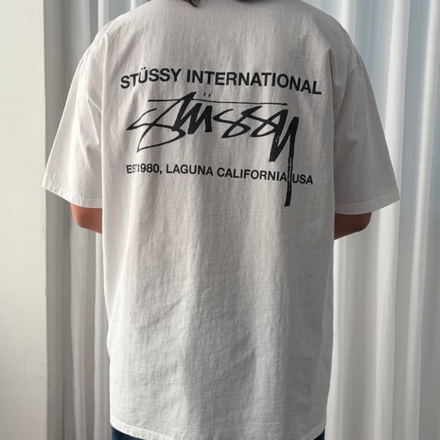[XL]STUSSY 스투시 스무스 인터내셔널 티셔츠 화이트