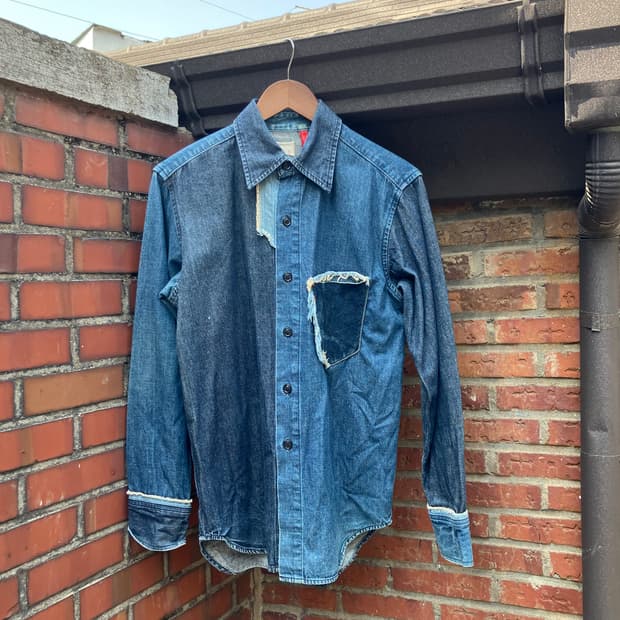 Levi’s 데미지드 데님 리워크 셔츠 L