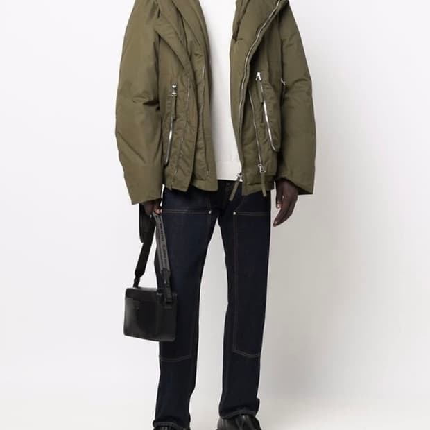 헬무트랭 레이어드 패딩 다운 푸퍼 자켓