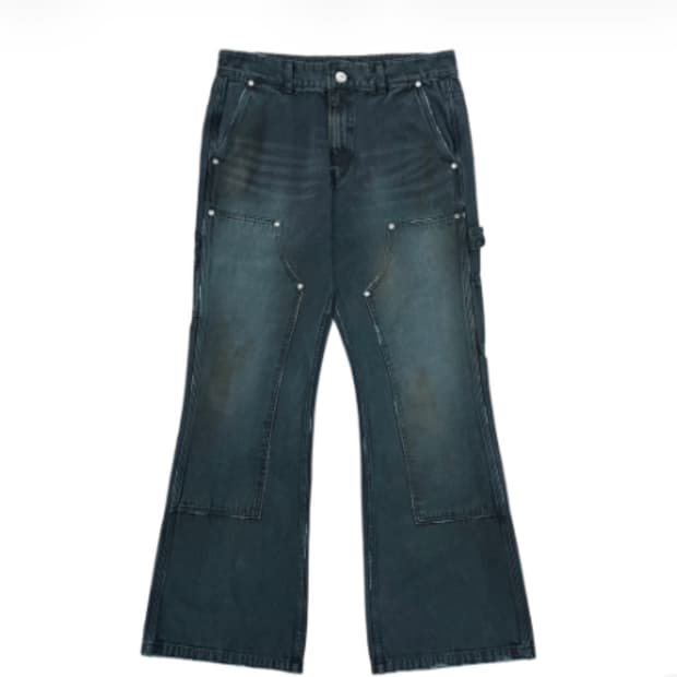 [2]프로토콜인덱스 카펜터 플레어 팬츠 블랙