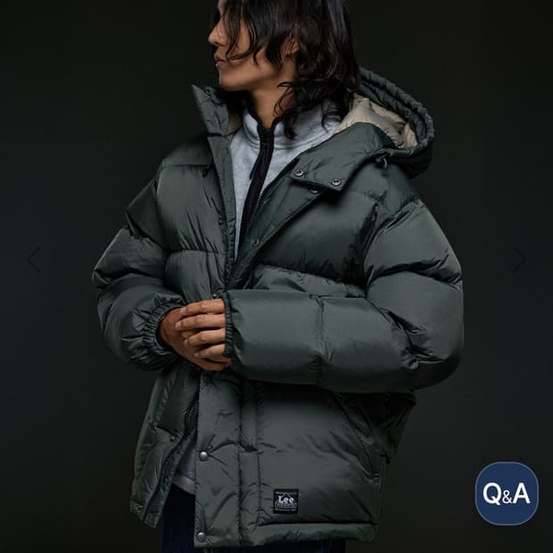 Lee(리) 후드 헤비 듀티 다운 패딩