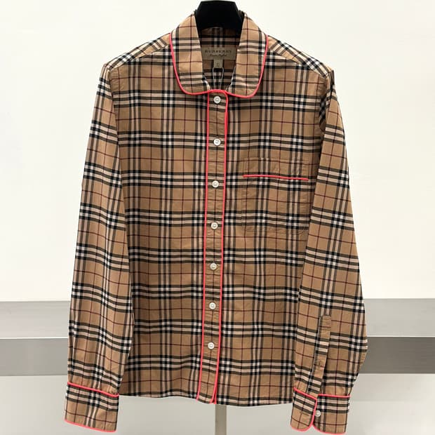 버버리 신형 노바체크 파이핑 셔츠 