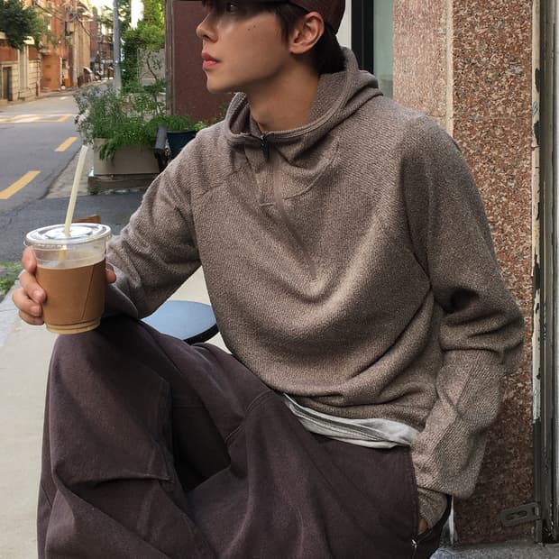웨이빙 하프 집업 후드 (hoibo)