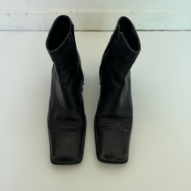 빈티지 스퀘어 앵클부츠