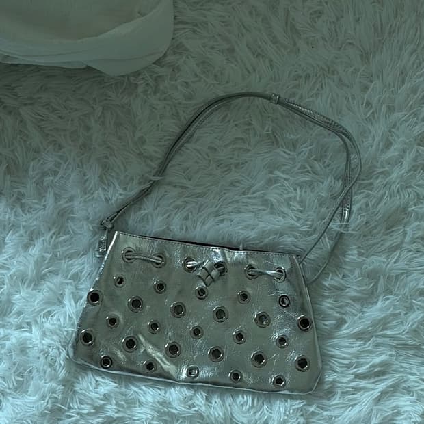 실버 빈티지 핸드백