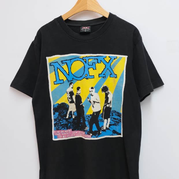 NOFX 락 밴드 프린팅 반팔 티셔츠