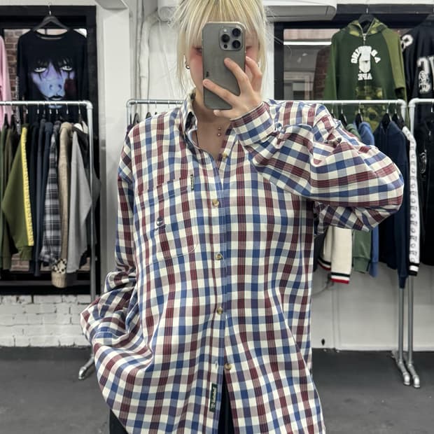 팀버랜드 체크패턴 셔츠