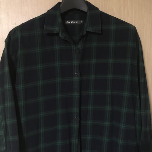 hang ten checkered long cardigan