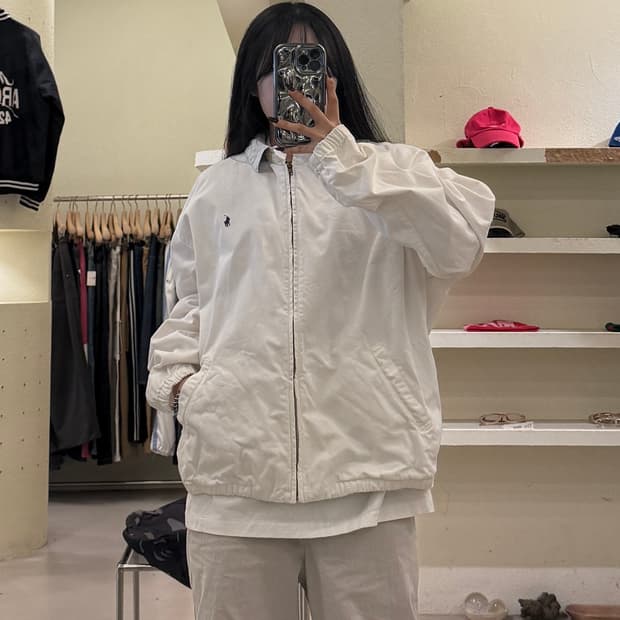 폴로랄프로렌 화이트 스윙톱 블루종 자켓 U1604