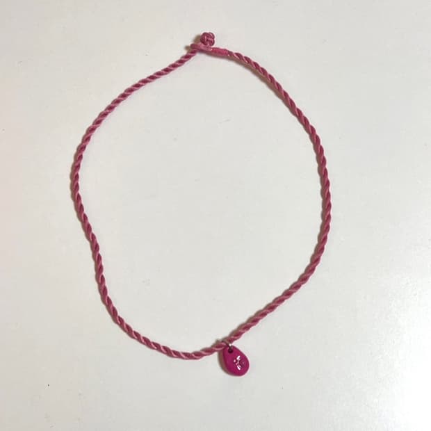 Nff pink tie necklace 엔프프 핑크 타이 목걸이