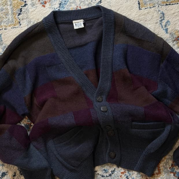 Modigliani Italy 빈티지 패치워크 가디건