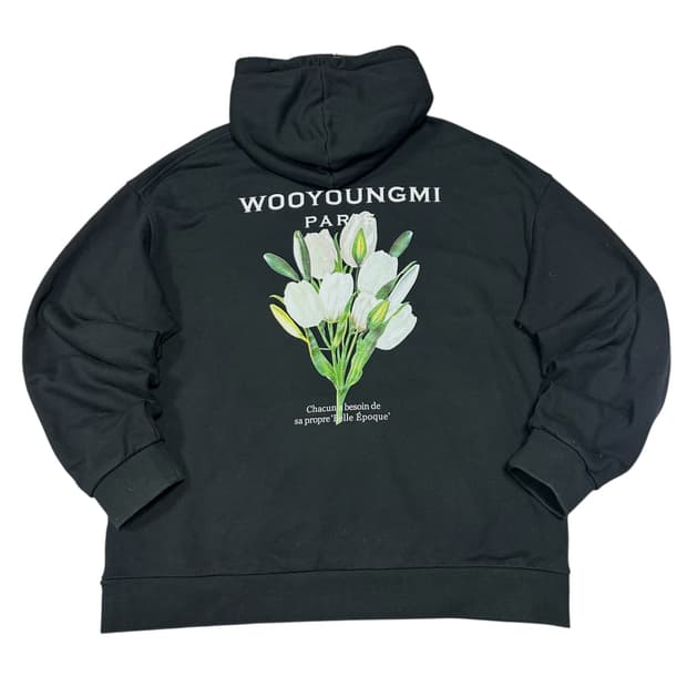 ✨ (바배) 우영미 플라워 백로고 후드티 (52)