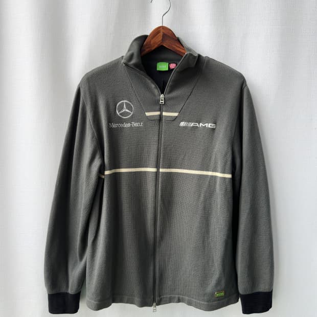 휴고보스 x 벤츠 하이브리드 윈드스토퍼 니트 자켓 그레이 M