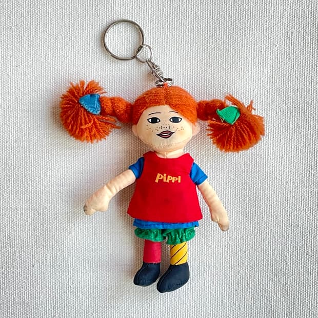 말괄량이 삐삐 인형 키링 열쇠고리 악세사리 캐릭터 참 인형 옷 입히기