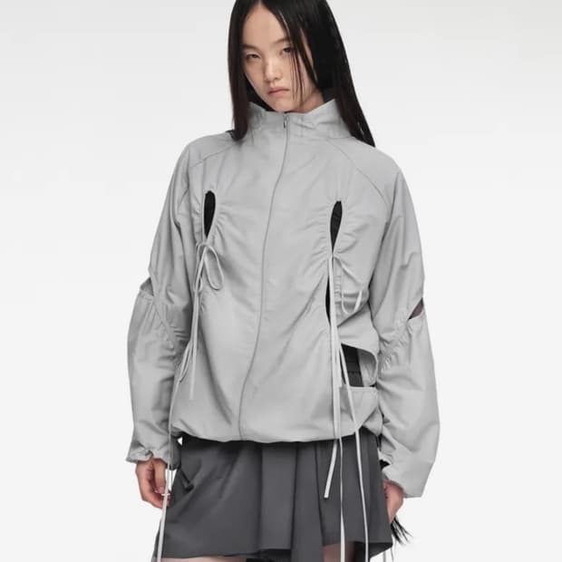 나체 cut-out wind breaker 컷아웃 윈드브레이커 바람막이