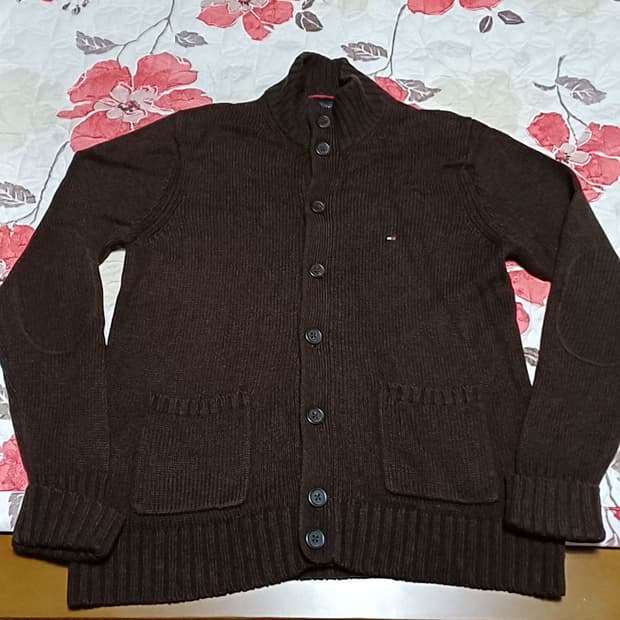 타미힐피거 니트가디건 100 가슴56 기장71