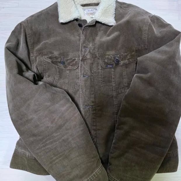 폴로 랄프로렌 플리스 라인 코듀로이 트러커 자켓 L