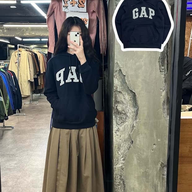 갭 기모 후드티 블랙 XS #csz3155