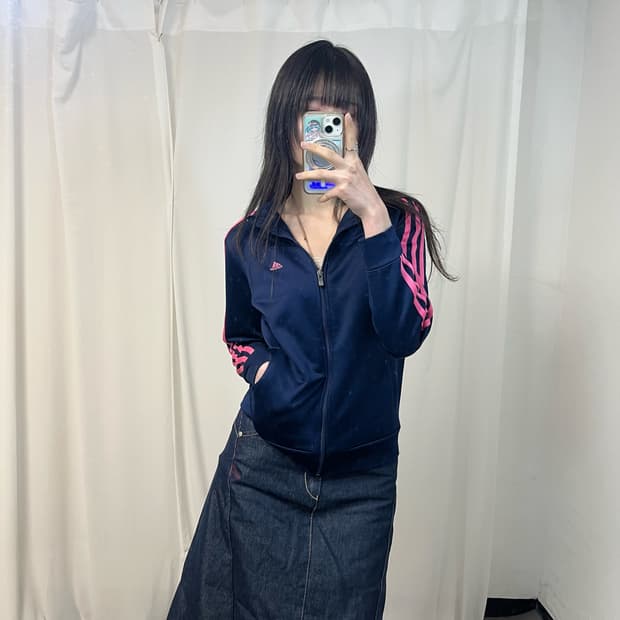 Adidas navy pink jersey