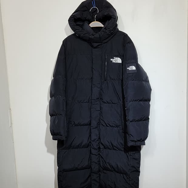 (L) 노스페이스 거위털 롱패딩 점퍼 블랙 구스다운 패딩코트 