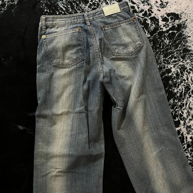 워싱 데님 팬츠