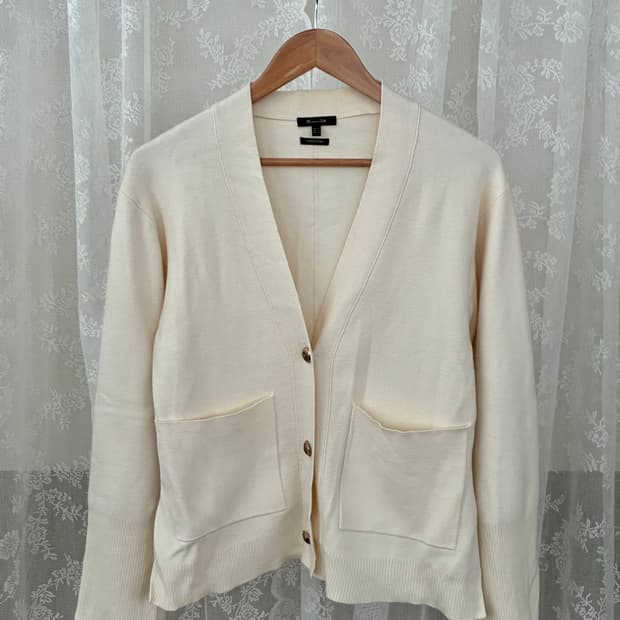 L) 마시모두띠 포켓 브이넥 가디건 아이보리