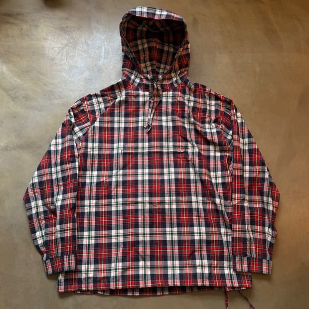 제이크루  체크패턴 후드 아노락