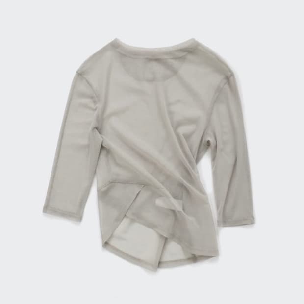 울리카상투스 Unbalanced mesh top (sand green)