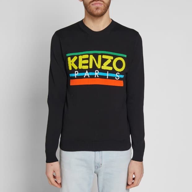 겐조 KENZO 삼선로고 니트 풀오버 블랙