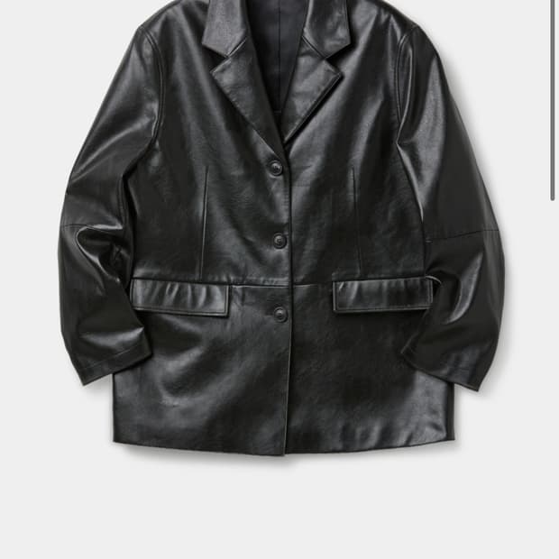 COOR 페이크 레더 빈티지블레이저