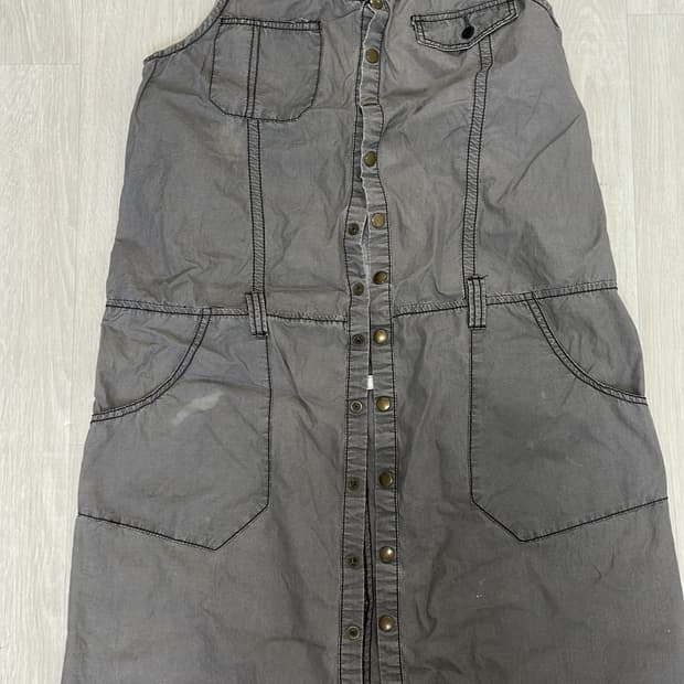 빈티지 레이어드 데님 나시 원피스