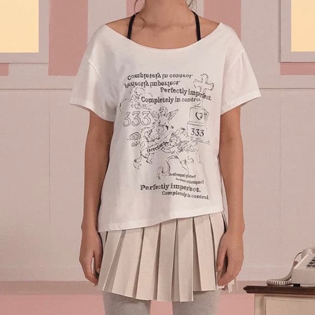 쓰리타임즈 더스티엔젤반팔티s 판매해요