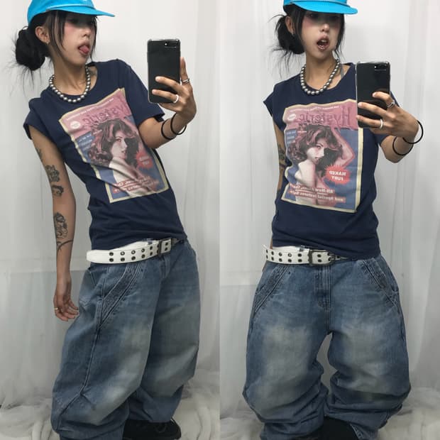 < Hysteric Glamour His Girl T-shirt >