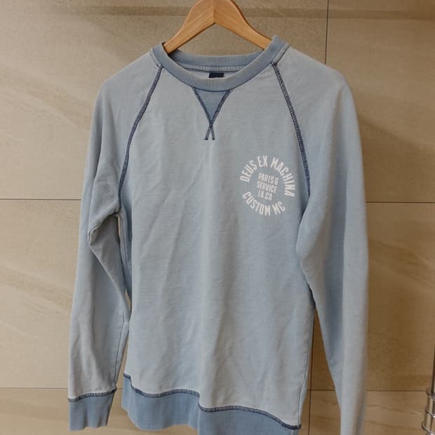 데우스 맨투맨 빈티지스카이블루 남자 S